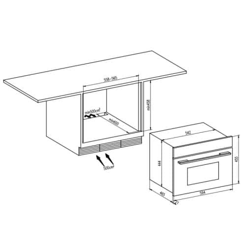 Lò vi sóng kết hợp nướng Hafele HC-MWO381B 495.10.044 - Ảnh 3