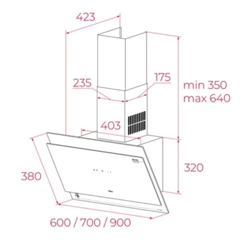 Máy hút mùi áp tường Teka DVT 68660 TOS VG 112930073 - Ảnh 2
