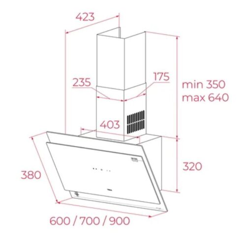 Máy hút mùi áp tường Teka DVT 98660 TOS VG 112930075 - Ảnh 4