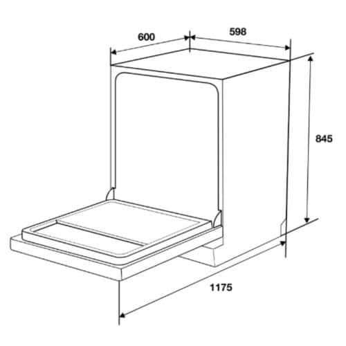 Máy rửa chén độc lập Hafele HDW-F601G 535.29.592 - Ảnh 2