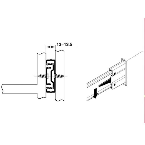 Ray bi giảm chấn 250mm Hafele 494.02.060 - Ảnh 2