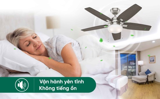 Quạt trần phòng khách 5 quat tran khong gay tieng on