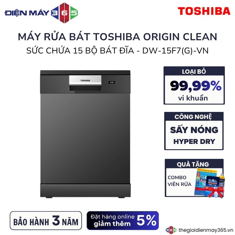 Máy Rửa Chén Toshiba DW-15F7(G)-VN 2 Máy Rửa Chén Toshiba DW-15F7(G)-VN