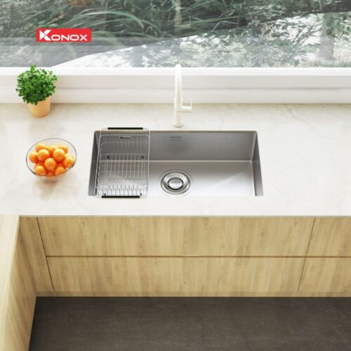 Chậu rửa bát inox 1 hố Konox TARI 870SM - Ảnh 2