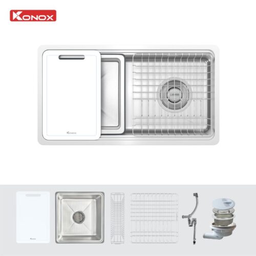 Chậu rửa bát inox 1 hố Konox TARI 780SM - Ảnh 2