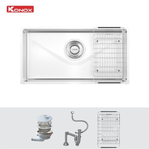 Chậu rửa bát inox 1 hố Konox TARI 870SM - Ảnh 4
