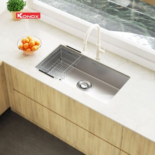 Chậu rửa bát inox 1 hố Konox TARI 870SM - Ảnh 3