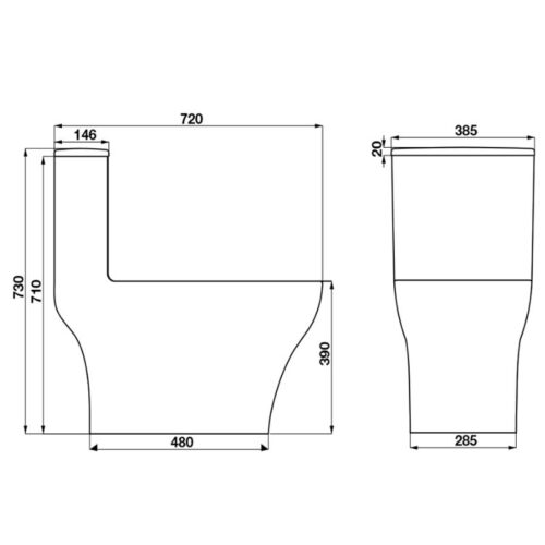 Bồn cầu một khối Kobe II Hafele 588.79.417 - Ảnh 3