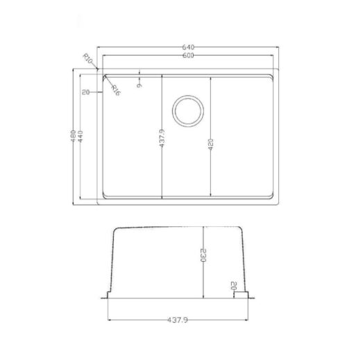 Chậu rửa bát Konox TARI 6448SM - Ảnh 2