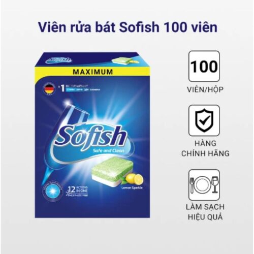 Ảnh viên rửa bát sofish hộp 100 viên
