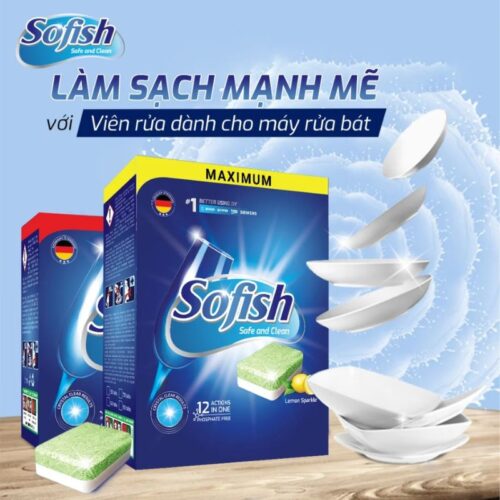 Công dụng viên rửa bát sofish hộp 100 viên