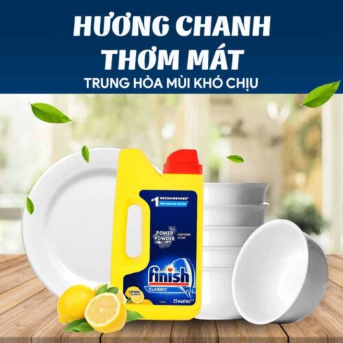Hình ảnh thực Bột Finish can 1kg hương chanh