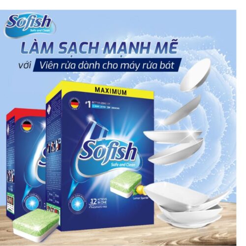 Hình ảnh viên rửa bát sofish Hộp 70 viên