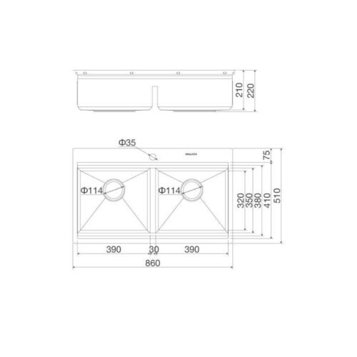 Chậu rửa bát Malloca MS 862 - Ảnh 4