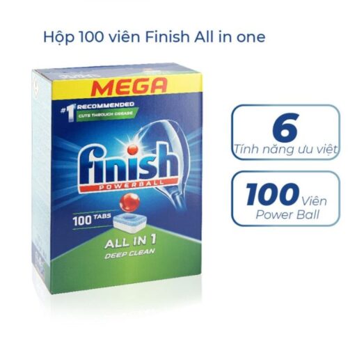 Tính năng viên rửa bát Finish All In One 100 viên