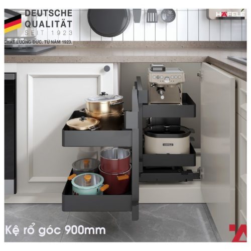 Ảnh thực tế Bộ rổ góc Corner Agent 900mm Hafele 545.14.339
