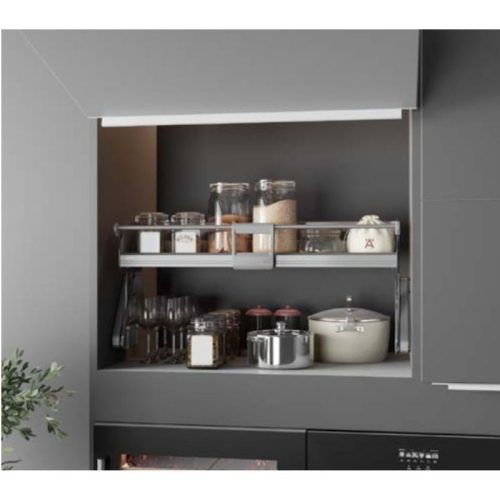 Hình ảnh Kệ nâng hạ gia vị Hafele iMove 800mm – 2 tầng 504.68.377