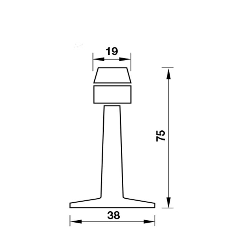 Chặn cửa gắn tường 65mm Hafele 489.70.204 5 Chặn cửa gắn tường 65mm Hafele 489.70.204 - Ảnh 3