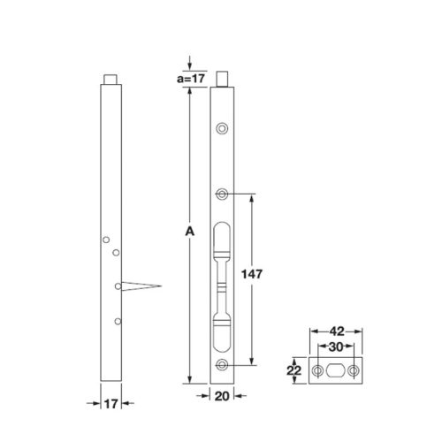 kich thuoc chot cua am mau den cc 450mm hafele 911.81.345