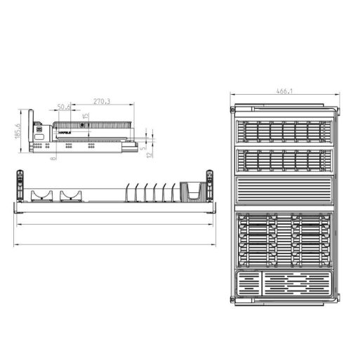 Kích thước Rổ Kéo Dưới Cho Xoong Nồi Dining Agent 800mm Hafele 545.14.310