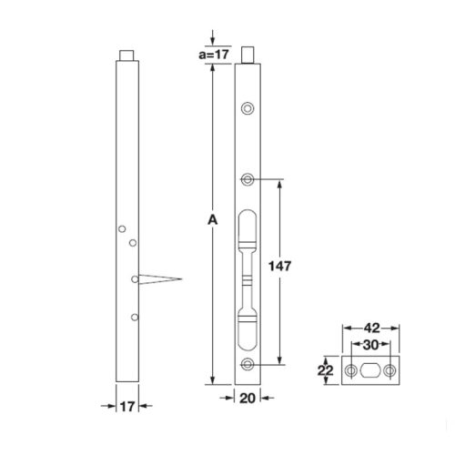 Chốt âm Hafele 911.62.689 11 size chot am hafele 911 62 689