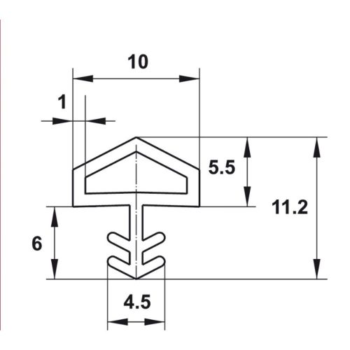Đệm cửa Hafele 950.51.200 9 size dem cua hafele 950 51 200
