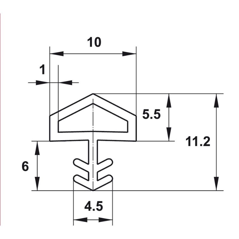 Đệm cửa Hafele 950.51.200 6 Đệm cửa Hafele 950.51.200 - Ảnh 4