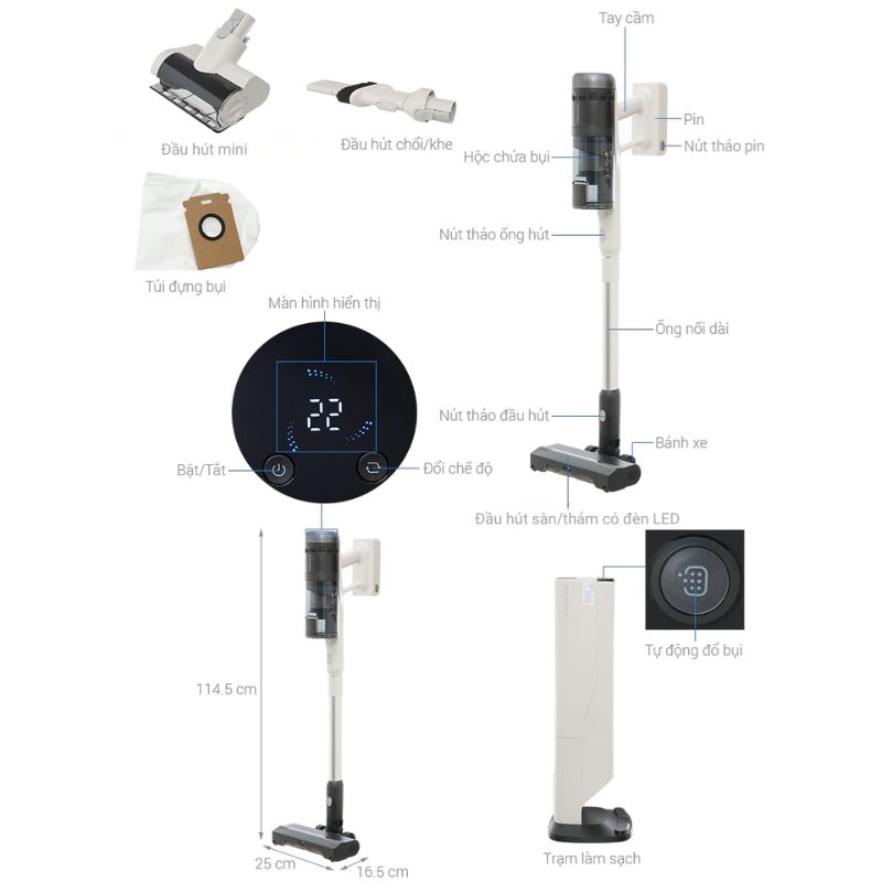 Máy hút bụi cầm tay Roborock H60 Hub Pro 4 Máy hút bụi cầm tay Roborock H60 Hub Pro - Ảnh 2