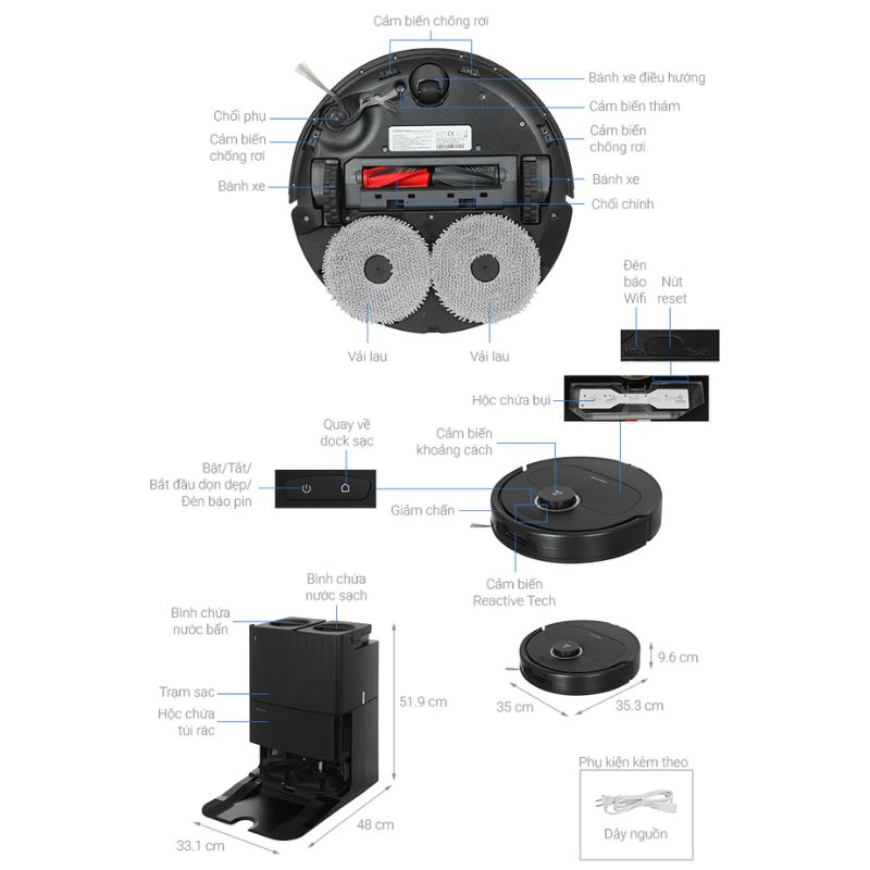 Robot hút bụi lau nhà Roborock Q Revo 5AE - Đen 5 Robot hút bụi lau nhà Roborock Q Revo 5AE - Đen - Ảnh 3