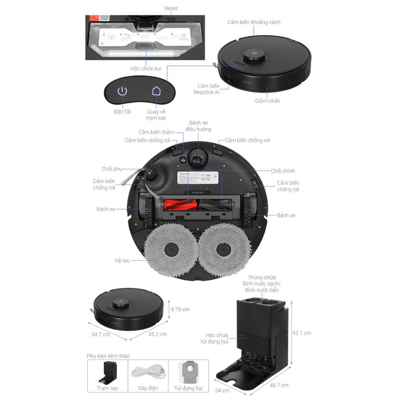 Robot hút bụi lau nhà Roborock Q Revo 5V1 - Đen 7 Robot hút bụi lau nhà Roborock Q Revo 5V1 - Đen - Ảnh 5