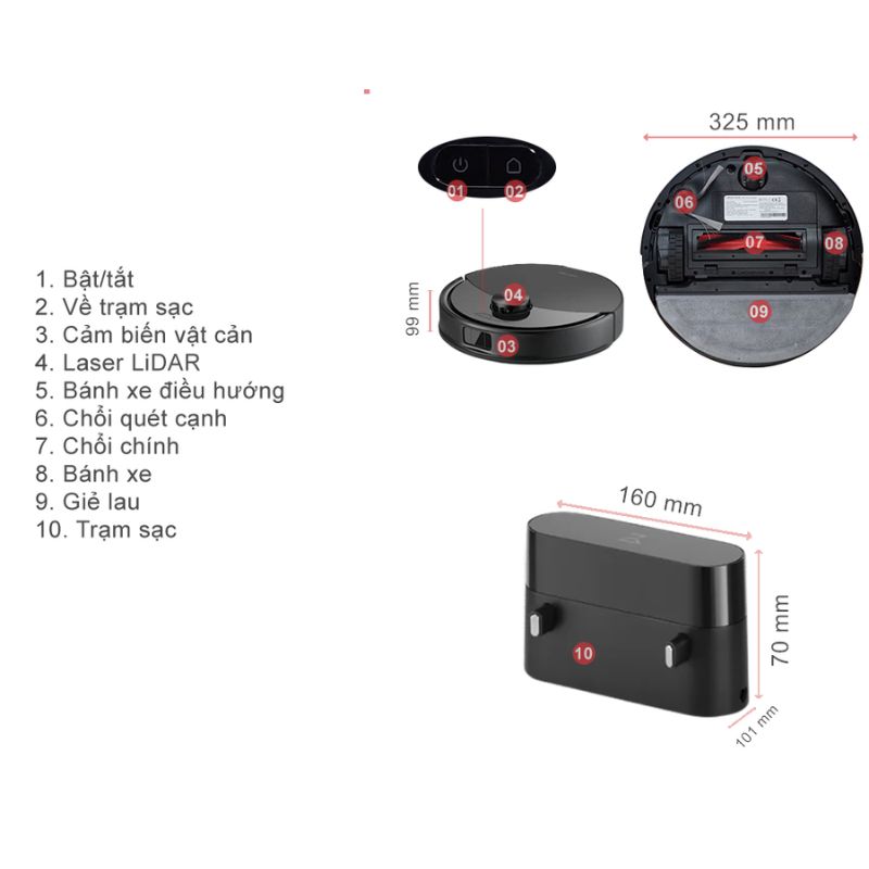 Robot hút bụi lau nhà Roborock Q10VF 7 Robot hút bụi lau nhà Roborock Q10VF - Ảnh 5