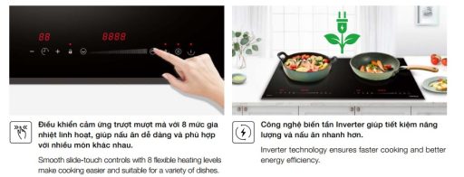 Bếp từ Hafele HC-I7365B 536.61.365 2 vùng nấu 10 Thiết kế tinh tế, điều khiển thông minh và hiệu suất vượt trội