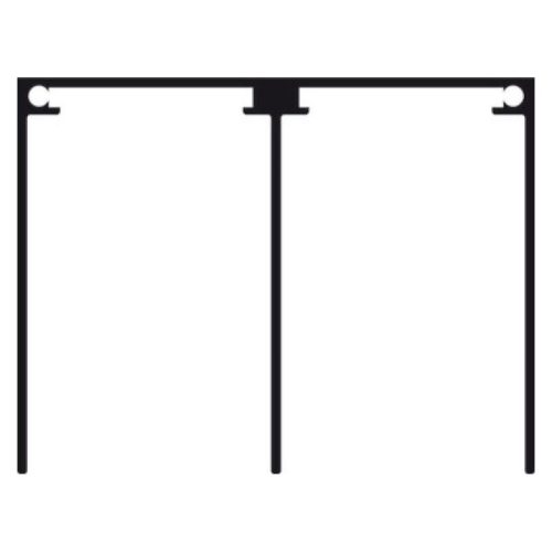 Aluflex 80 ray đôi trên màu bạc 3m Hafele 403.75.385