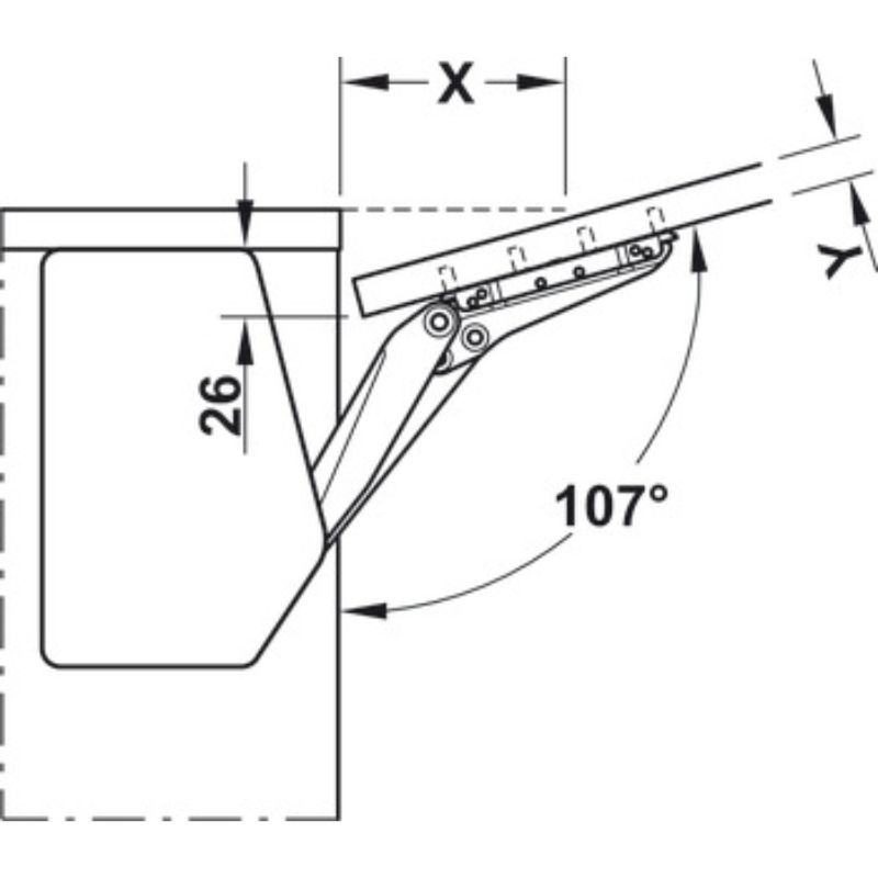Bộ hộp lực Hafele 372.91.413 6 Ảnh bộ hộp lực Hafele 372.91.413