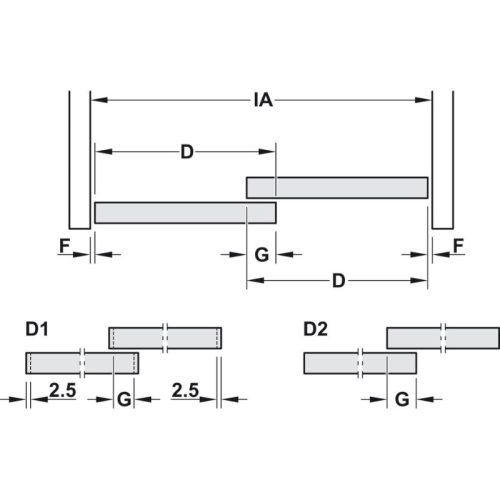 Ảnh kích thước Bánh Xe Trượt Slido F-line14 25a Hafele 415.13.103