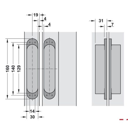 Bản lề âm 3D K 7080 Hafele 927.91.833 7 Kích thước Bản lề âm 3D K 7080 Hafele 927.91.833