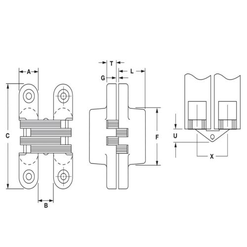 Kích thước Bản Lề Âm Cho Cửa Gỗ Dày Hafele 341.07.727