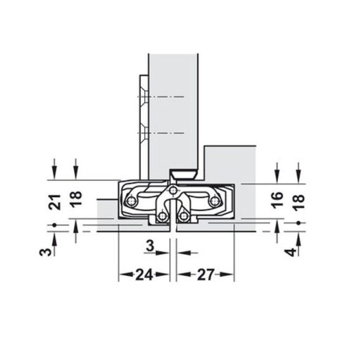 Bản lề kiến trúc Hafele 924.18.904 5 Kích thước Bản lề kiến trúc Hafele 924.18.904