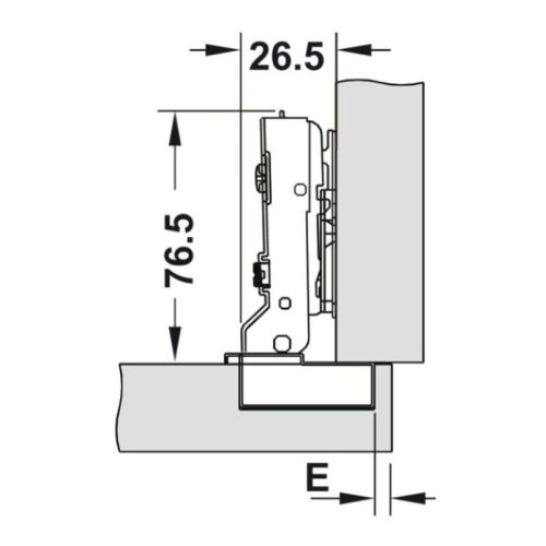 Bản lề trùm nửa Metalla SM 98º Hafele 334.15.000 5 Kích thước Bản lề trùm nửa Metalla SM 98º Hafele 334.15.000
