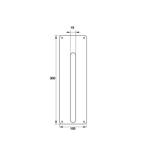 Kích thước Bảng Kéo Cửa Pull Với Tay Nắm Hafele 987.11.203