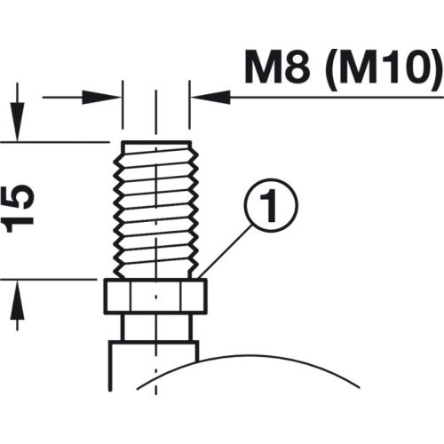 Bánh xe đôi nội thất Hafele 660.08.324 4 Kích thước bánh xe đôi nội thất Hafele 660.08.324