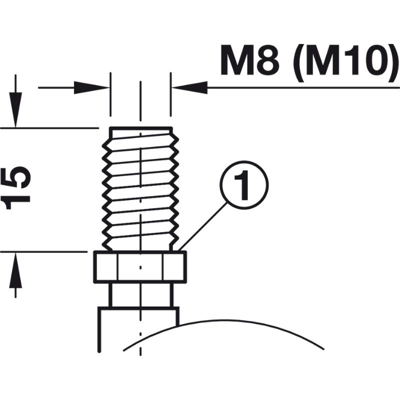 Bánh xe đôi nội thất Hafele 660.08.324 3 Kích thước bánh xe đôi nội thất Hafele 660.08.324