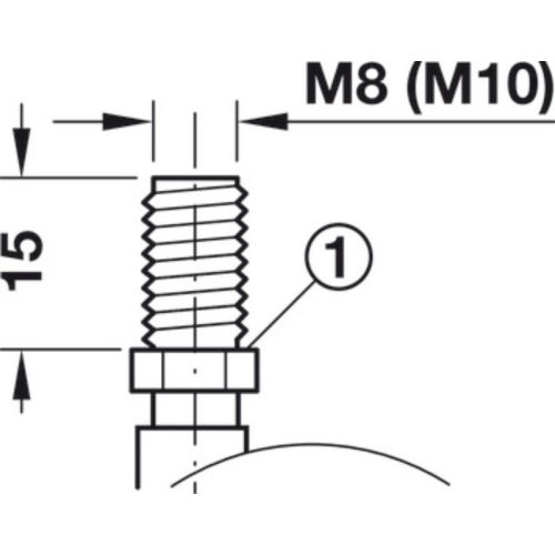 Bánh xe đôi nội thất Hafele 660.09.304 7 Kích thước bánh xe đôi nội thất Hafele 660.09.304