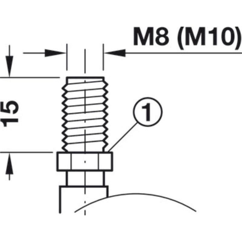 Bánh xe đôi nội thất Hafele 660.09.304 4 Kích thước bánh xe đôi nội thất Hafele 660.09.304