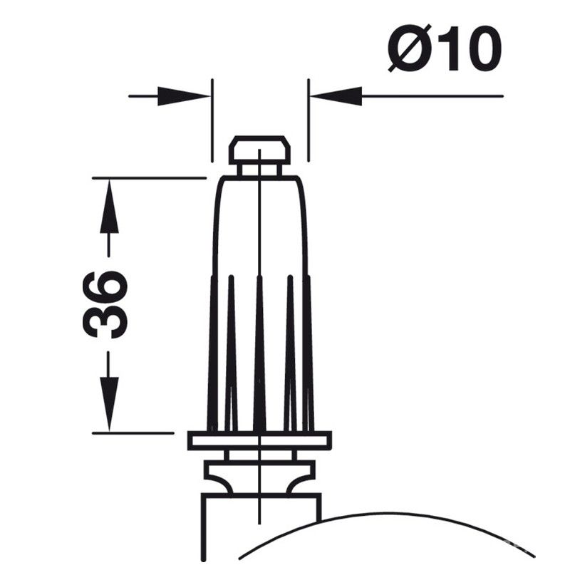 Bánh xe đôi nội thất Hafele 660.09.321 3 Kích thước Bánh xe đôi nội thất Hafele 660.09.321