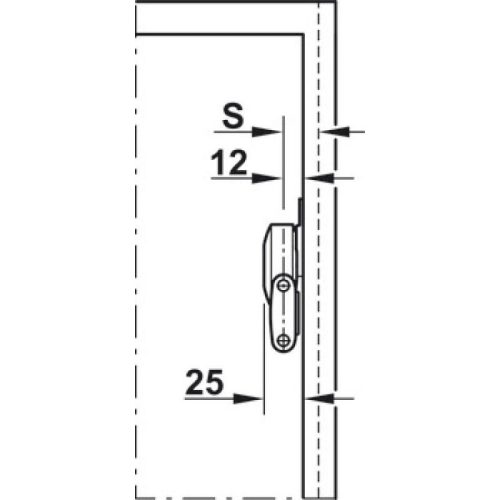 Kích thước bas cho phụ kiện tay nâng Hafele 373.66.694