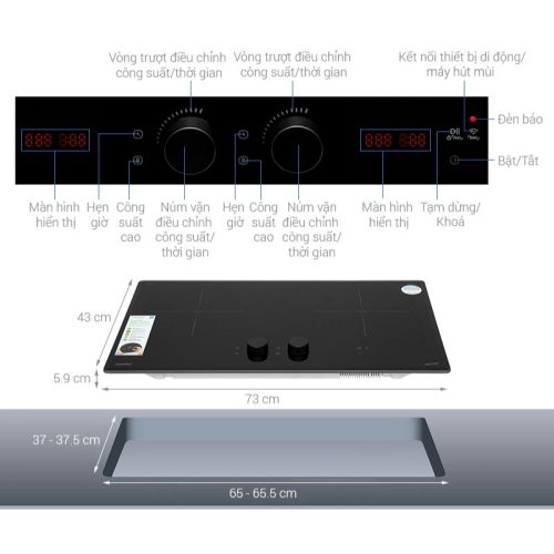 Kích thước bếp từ Comfee CIH-55DSU