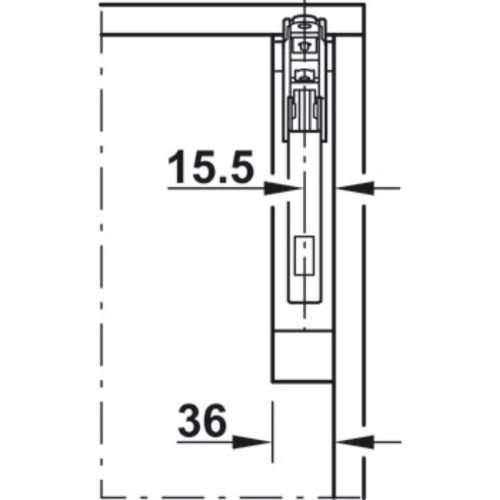 Bộ hộp lực Hafele 372.91.413 7 Kích thước bộ hộp lực Hafele 372.91.413