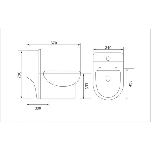 Kích thuớc bồn cầu Gorlde 3288