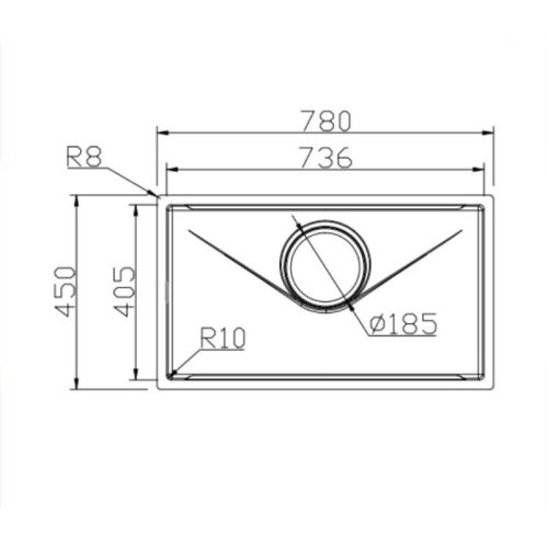 Kích thước Chậu rửa bát GrandX GX7845V VOLCANO